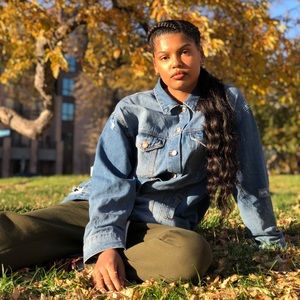 Long Distressed Denim Jacket
